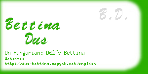 bettina dus business card